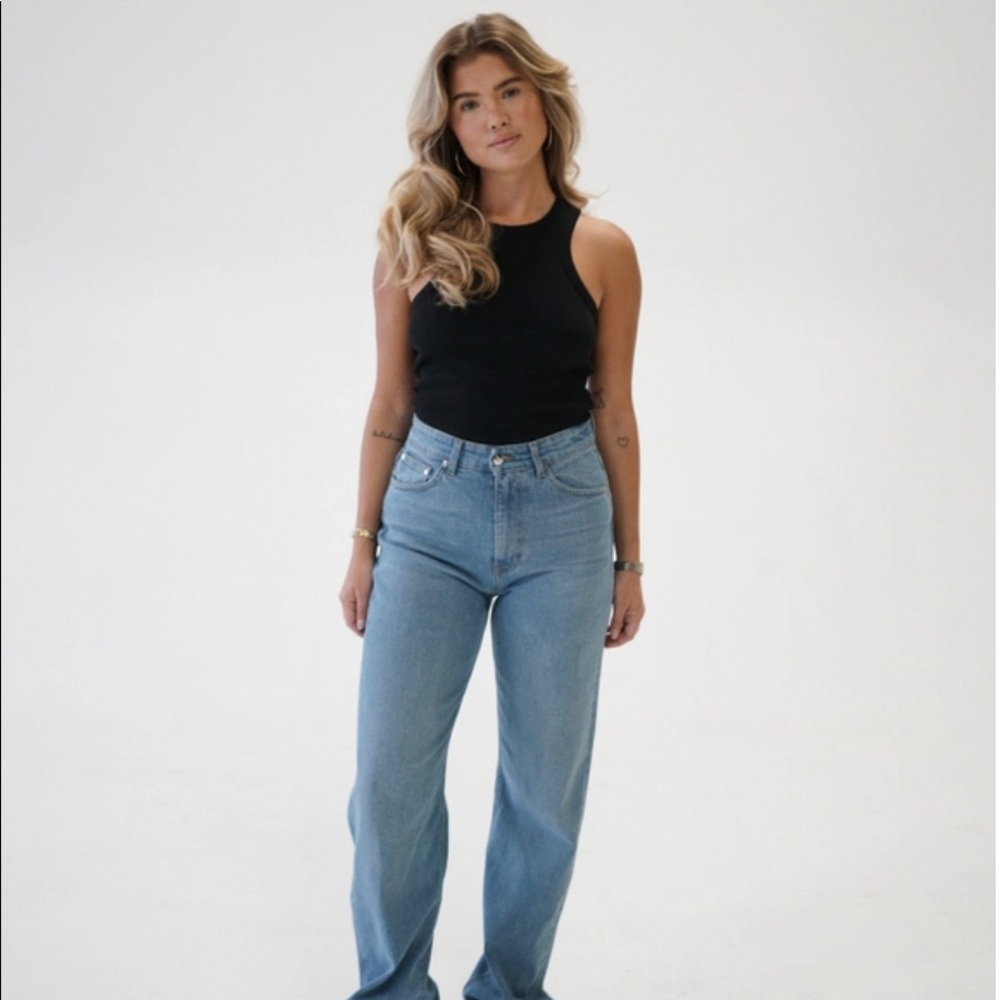 Djerf Avenue Straight Leg Denim Jeans
